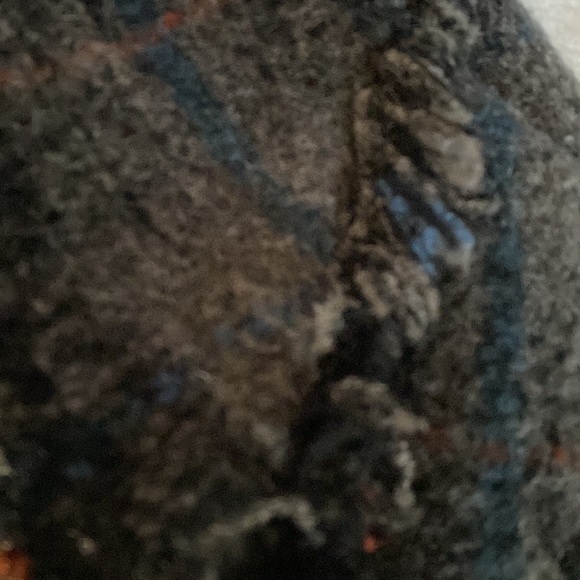 EUC Aryn K. Gray Plaid Wool Cardigan Asymmetrical Jacket Size M - Picture 15 of 15